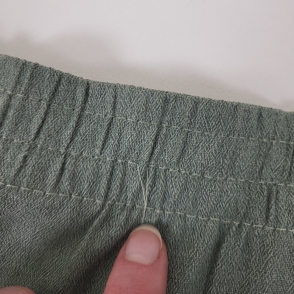 90’s lounge pants olive green vintage straight leg flowy lightweight high rise - Picture 11 of 14